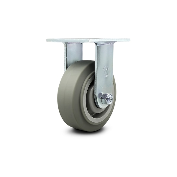 5 Inch Thermoplastic Rubber Wheel Rigid Caster with Ball Bearing